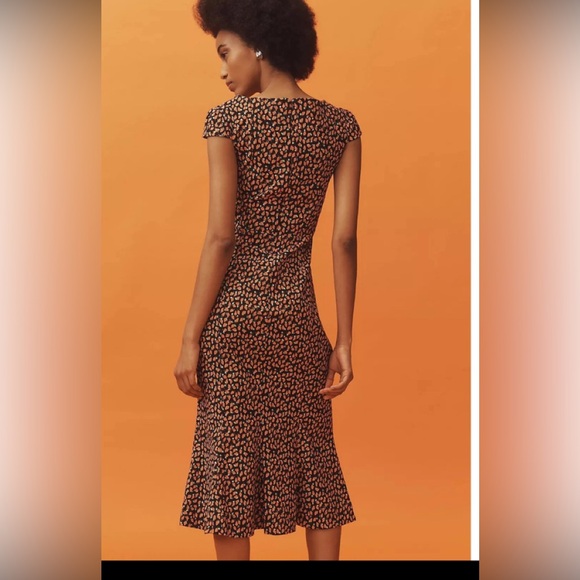 Anthropologie The Cecily Fit & Flare Sweetheart Dress by Maeve strawberry 🍓 - Picture 2 of 7